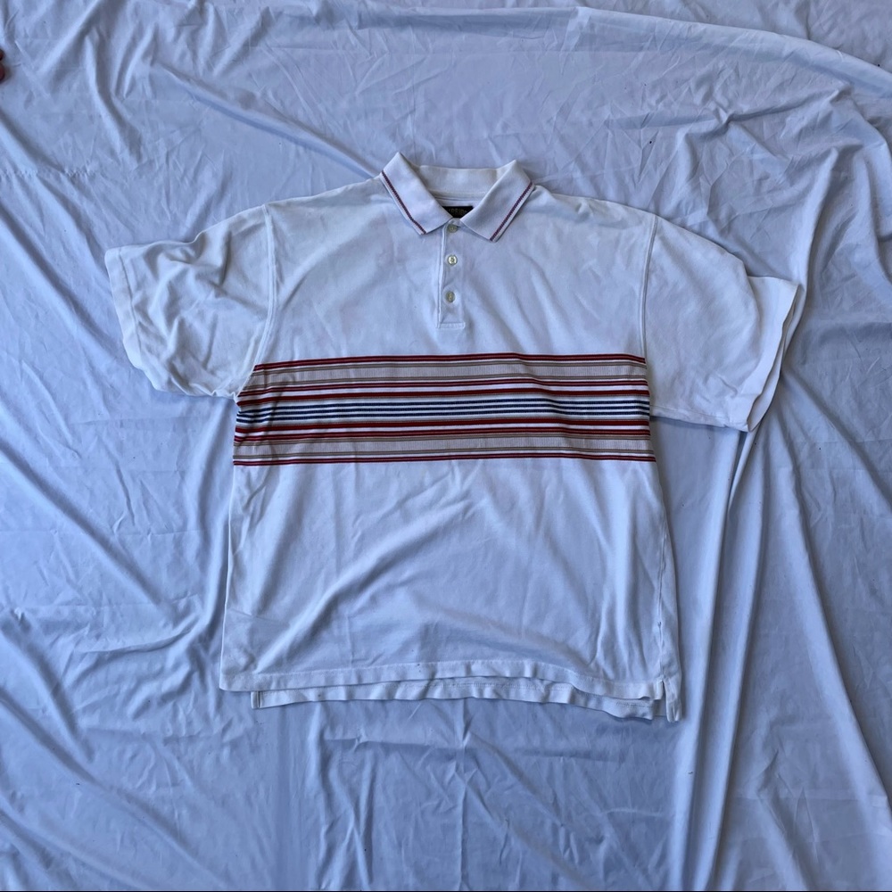 Cambridge Classics Striped White Collar Polo